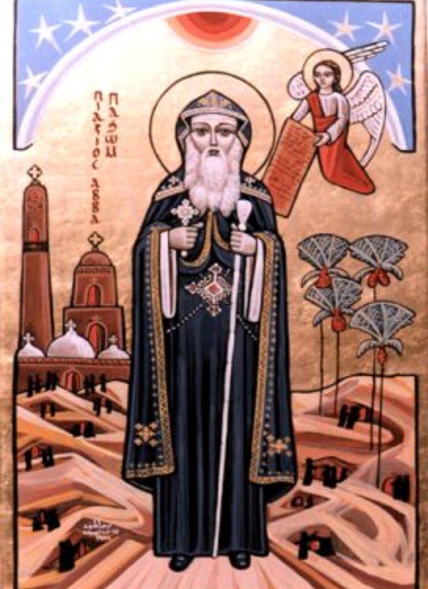 Today is the feast of Saint Pachomius 😇 He was the first to organise monks into communities, so he's known as the Father of Cenobitic Monasticism Did you know he was born a pagan and became a Christian after seeing the kindness of Christians? St Pachomius pray for us! 🙏