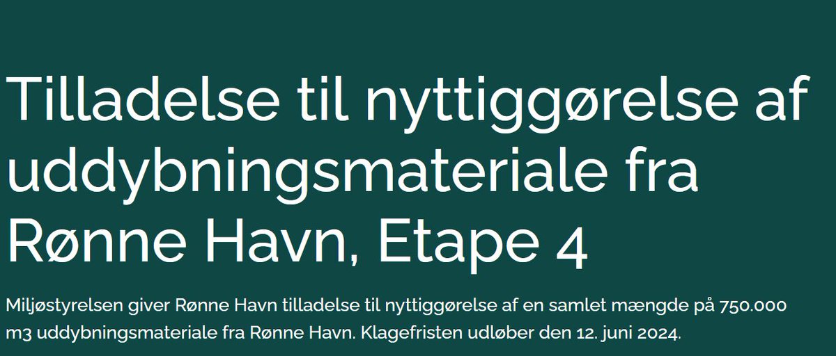 I mange år er opgravet havnemudder dumpet i vores farvande. Fedt at se, at havnene faktisk godt kan anvende selv store mængder i selve byggeriet. 
<a href="/Miljostyrelsen/">Miljøstyrelsen</a> tinyurl.com/s27vbdp2