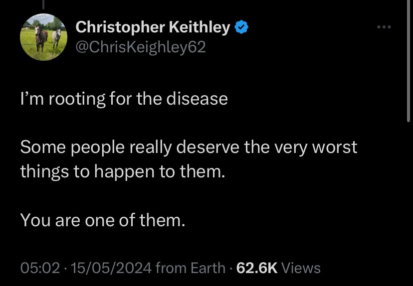 Labour MP Chris Bryant recently announced he is undergoing immunotherapy for skin cancer. Personally, I think Chris is a great bloke, but even if I didn’t, I wouldn’t wish cancer on anyone.

This level of inhuman hatred is sickening.