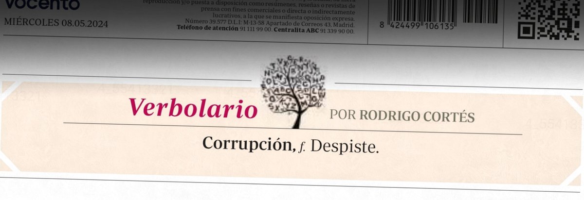 «Corrupción»; 8/may/2024: voz n° MMMCLXXXVI @rodrigocortes