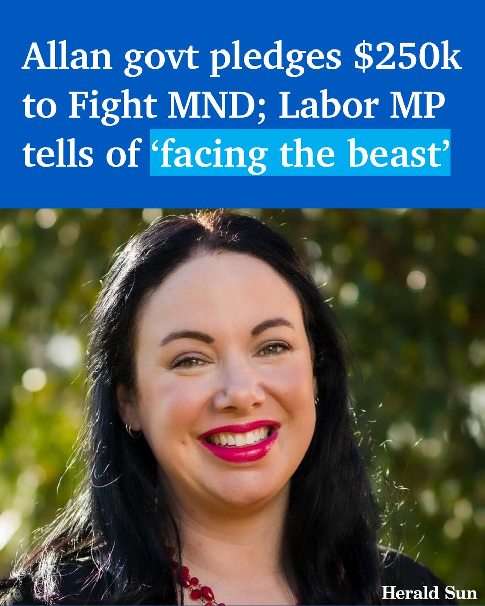 The Allan government will put $250,000 towards the Fight Against MND as Labor MP Emma Vulin told parliament her fight against the disease is her “biggest challenge” yet. > bit.ly/4bi9UFL
