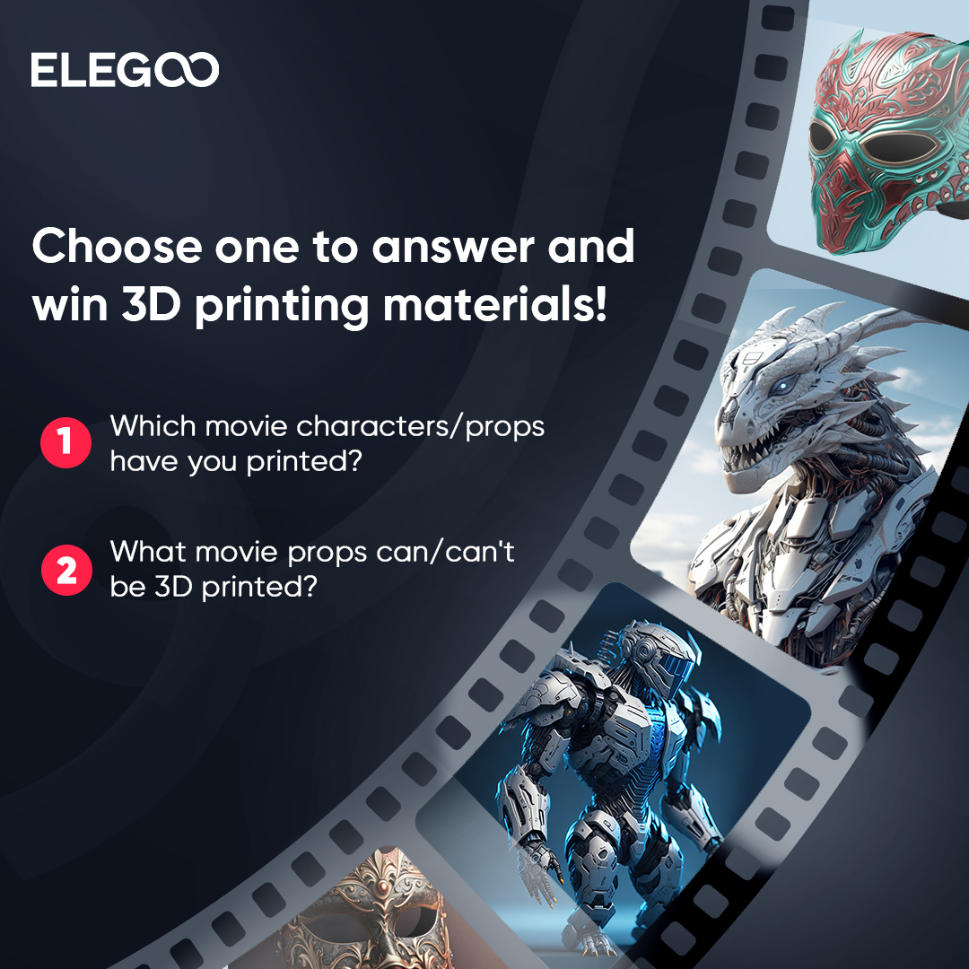 The 77th #Cannes Film Festival will be held from the 14th🎥 3D printing has been deeply connected with the film industry, from printing props and sets for film shooting or fans printing the favorite character for collecting.
Have you ever tried 3D printing for movies? Answer