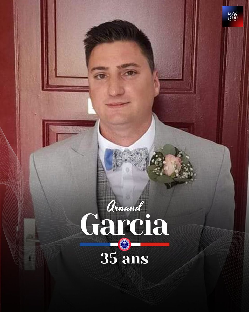 Hommage à Arnaud Garcia, assassiné dans l'exercice de ses fonctions à #Incarville Âgé de 35 ans, il allait bientôt être papa. Il était lui même fils de gendarme. Je pense à sa femme Mary, ses parents, ses amis et ses collègues. Ni oubli ni pardon.