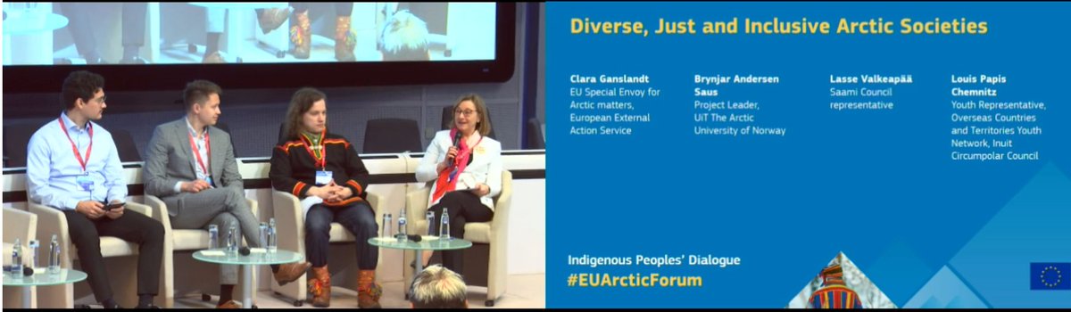 🇪🇺❄️Today's first Indigenous People's Dialogue panel at #EUArcticForum. ⚖️Equality and diversity are a top priority for the European Union and non-discrimination is one of the EU’s fundamental principles. 👉You can follow our discussion right now: t.ly/0Cq6W