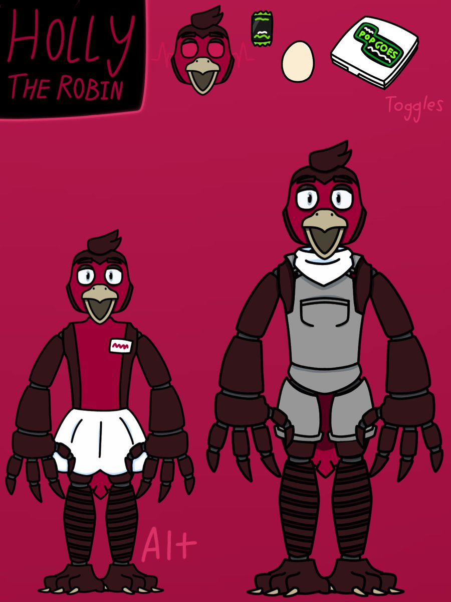 Today i shall show off me and @TiredLoser5's Evergreen design for Holly The Robin
Model by: Me
Ref By: TiredLoser

#Popgoes #PopgoesEvergreen #PopgoesFanart