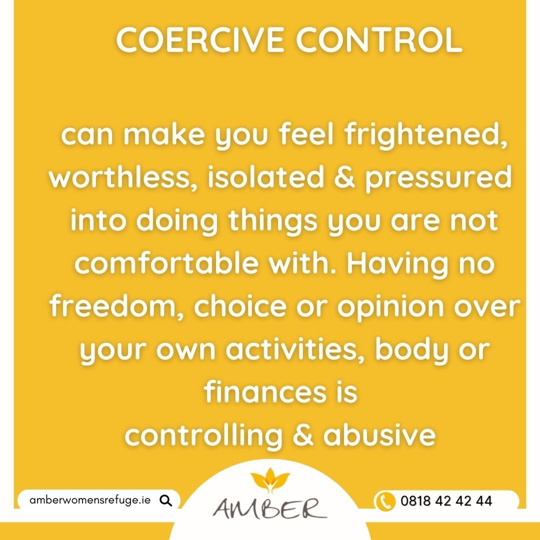 Coercive Control is a persistent pattern of controlling & threatening behaviour by a partner/ex. As the control gets worse over time it becomes the new normal so it's often difficult for people to realise they are experiencing coercive control. #coercivecontrol