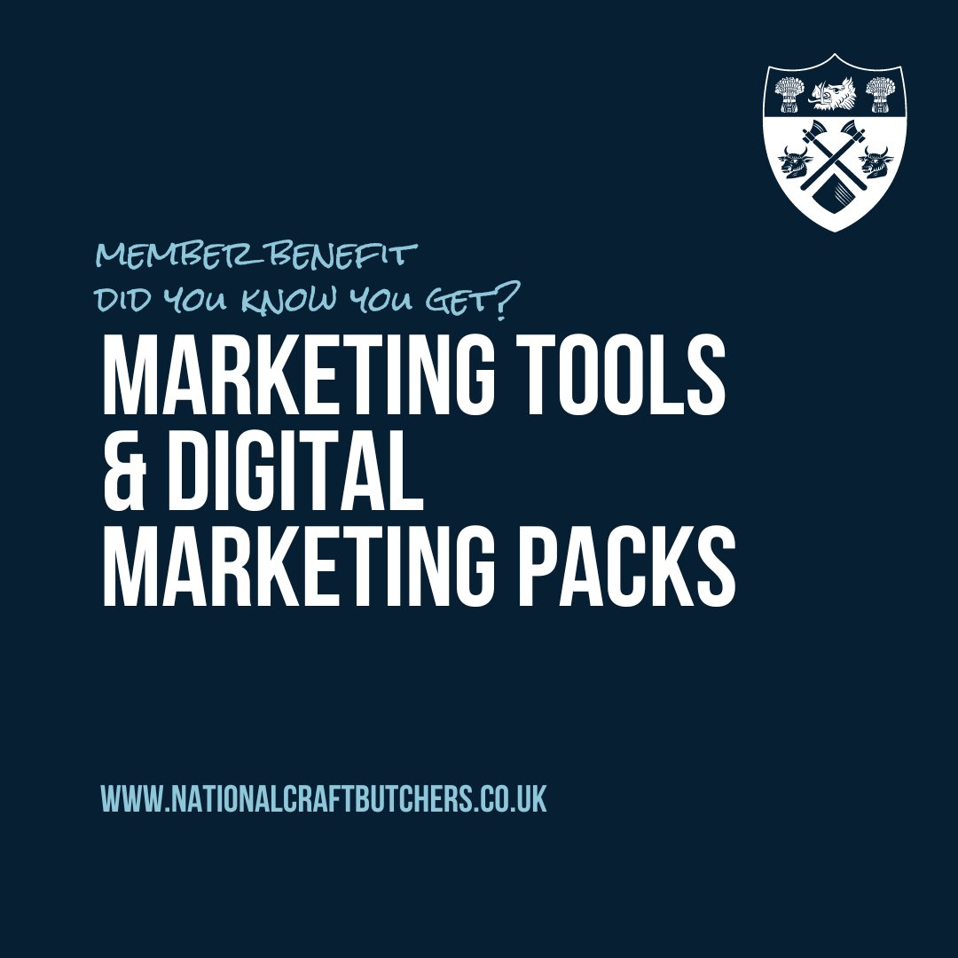 Don't forget to take advantage of your NCB member benefits, like our marketing tools and digital marketing packs. 👉 Log on: nationalcraftbutchers.co.uk/resource/socia… #NationalCraftButchers #NCB #CraftButchers #Butchers #ButchersLife #TraditionalButcher #LocalButcher