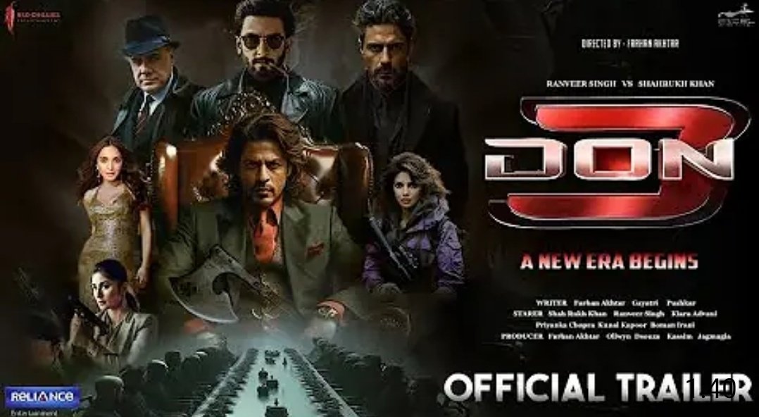 #Don3 Trailer out now🔥.
SRK PRIYANKA KAREENA RANVEER KIARA BOMAN IRANI starrer #Don3 all set to release on 2025 🔥.