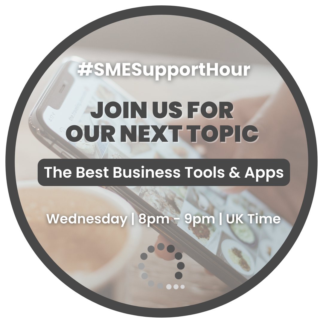 Who's joining us tonight?

🤳The Best #Business #Tools & #Apps 🤳

🗓 Wednesday 15th May
🕗 8:00pm - 9:00pm UK Time 
🗣 Network & Chat

#SMESupportHour