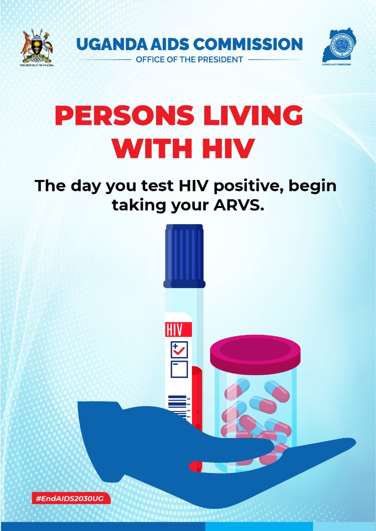As soon as you're diagnosed with HIV, start taking HIV treatment. The treatment will help to make your immune system stronger and stop HIV from reproducing in your body. #EndAIDS2030UG #CandleLightMemorialDay @raelwyne @WatitiStephen @aidscommission @FAWEUganda @EtiiIvan