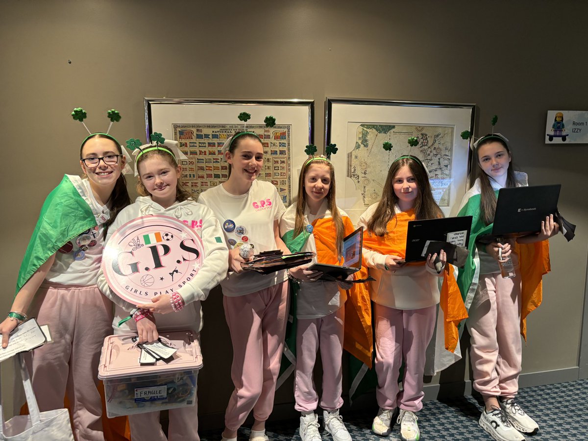 The girls are off presenting to not just 3 - but ALL 23 judges at the Open European Championships. One of two teams who have been asked to do so. What an absolute honour for GPS 🎉🇮🇪🎀🤖