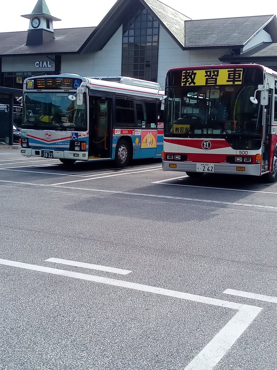 江ノ電バス教習車と京急バス