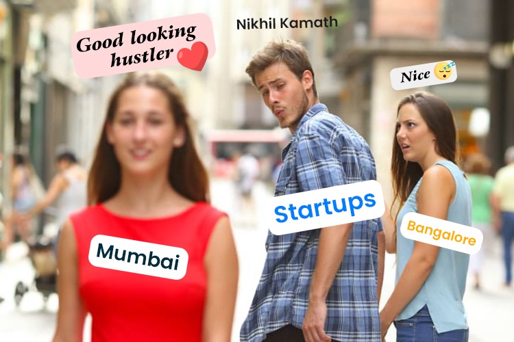 When you're a nice startup guy in Bangalore, but Mumbai's charm catches your eye! 😎 #StartupLife @nikhilkamathcio @mumbai_tech_ 

@AkankshaHazari