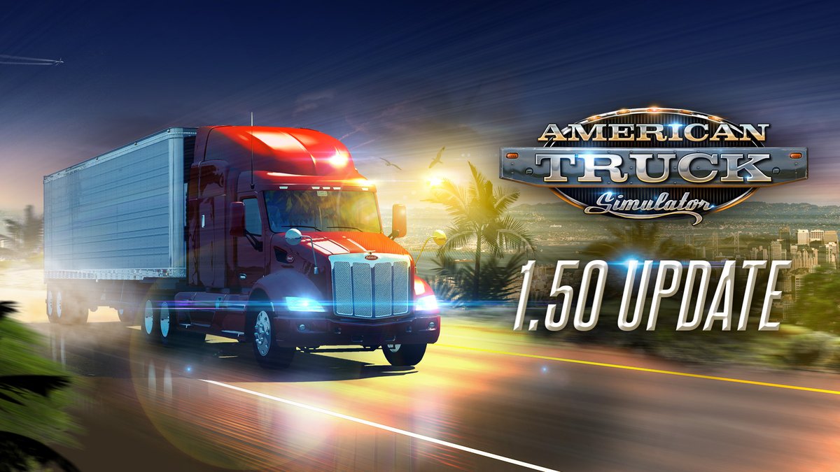 The 1.50 Update for American Truck Simulator has been released! This includes: 

🔧 Renderer Changes 🖥️ UI Rework 🇺🇸 California Rework 🚛 International LT & LoneStar Update  🛣️Lane Assistant ➕ More! 

Read the full changelog here 👇
blog.scssoft.com/2024/05/americ…