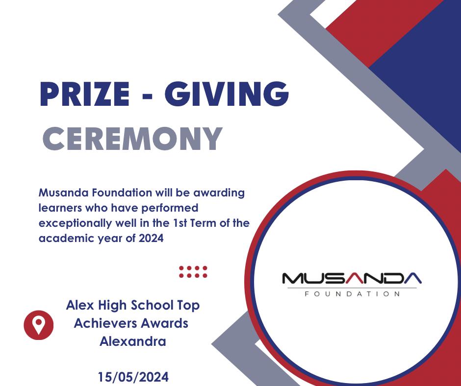 Musanda 🎓✨🎓 Today we Invading Alex High School In STYLE - Celebrating Academic Excellence 🎓🏆🎓 Term 1 Top Achievers Awards 🏆

Musanda Foundation - Making Education Fashionable 🎓✨🎓

#MusandaFoundation 
#Education4ALL
