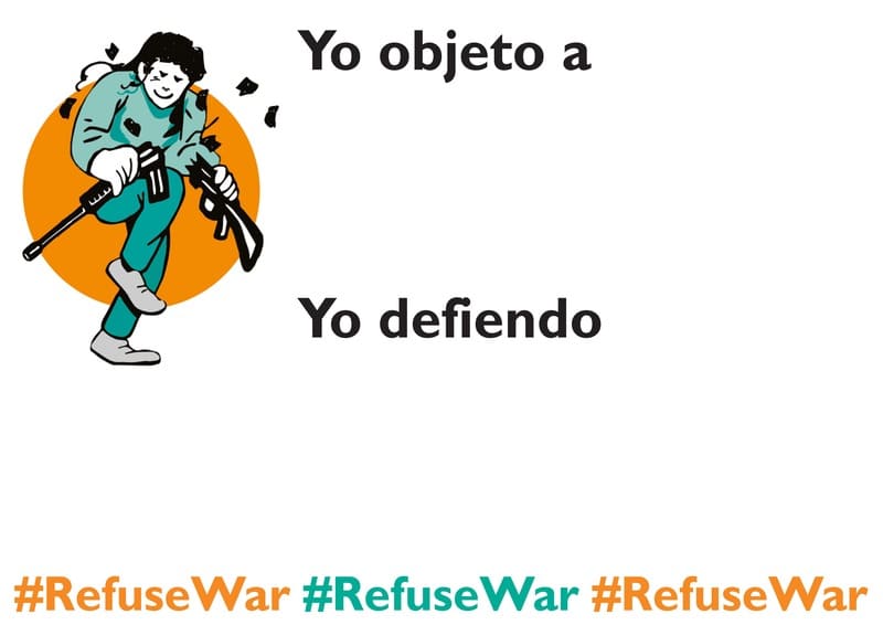 15 de mayo #DíaInternacionalDeLaObjecióndeConciencia: expresa con #RefuseWar desde hoy el rechazo al servicio militar y en solidaridad con las personas objetoras de conciencia, desertoras, y resistentes a la guerra perseguidas. Aquí te explicamos cómo: enpiedepaz.org/accion-interna…