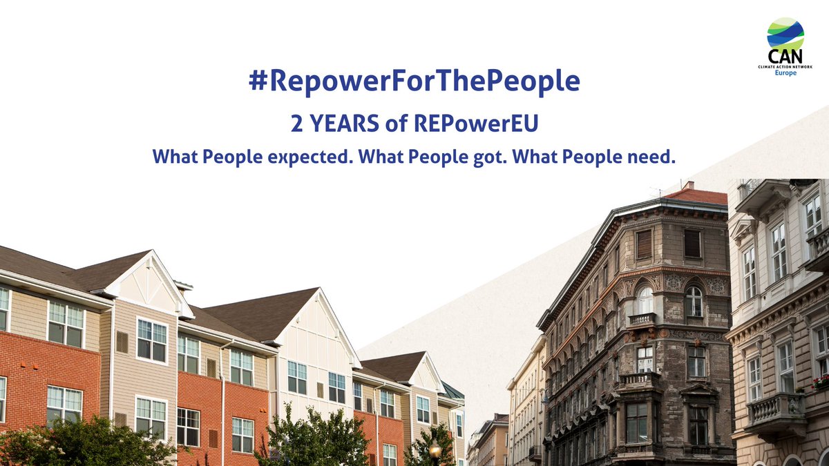 📢2 years of #REPowerEU

Buildings are responsible for around 40% of the EU's energy consumption

Renovating the worst-performing buildings can reduce energy demand &amp; combat energy poverty✊

But did the EU #RepowerForThePeople ?

🧵👇

caneurope.org/timeline-europ…