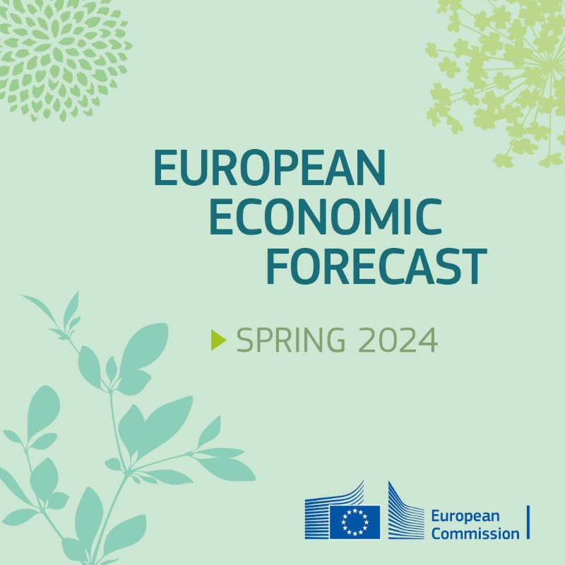 ecfin's tweet photo. The @EU_Commission has today presented the 🍃 Spring 2024 #ECForecast. 

A better-than-expected growth at the start of 2024 and the ongoing decline of inflation set the scene for a gradual economic expansion. 

⬇️ See our projections ⬇️