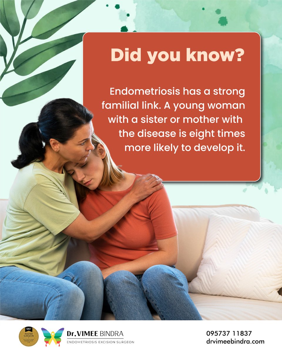 Endometriosis isn't just a personal battle - it can run in families. Understanding the familial link is key to early detection & support. Let's spread awareness & empower each other in the fight against Endometriosis!
#drvimeebindra #InternationalNursesDay #gynecologist #endocare