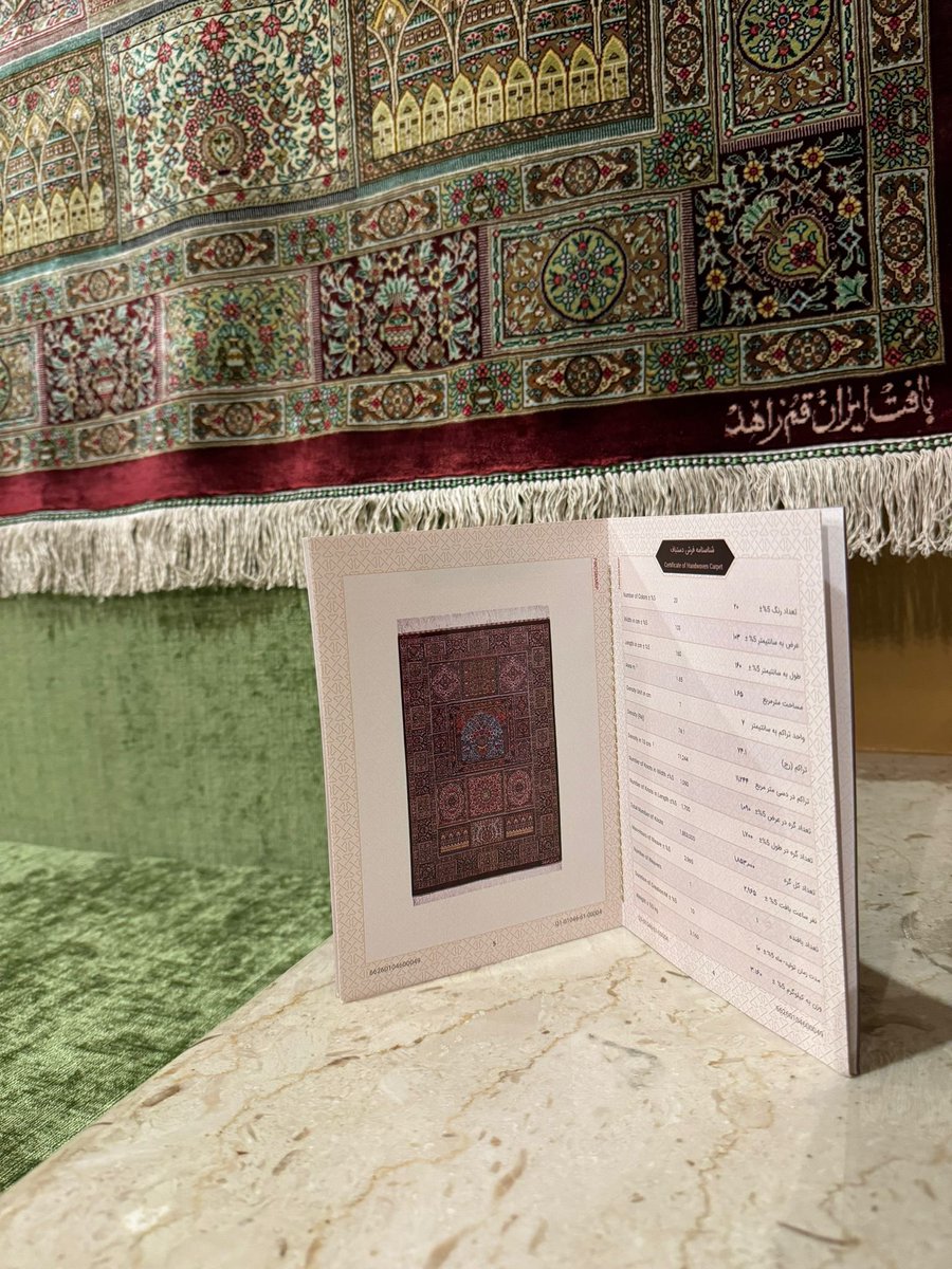 hmb_silk's tweet photo. سجادة #حرير قم ماركة زاهد 
قياس متر ونصف×متر
عدد العقد 75 تقريباً
تصميم #السجادة : خشتي
لمزيد  من المعلومات يرجى التواصل على الخاص

#Qom #silk #carpet #brand ZAHED
Size 1.5m×1m
Around 75 knots
Carpet #design : Kheshti
For further information DM https://t.co/0u5Ef0SZCy