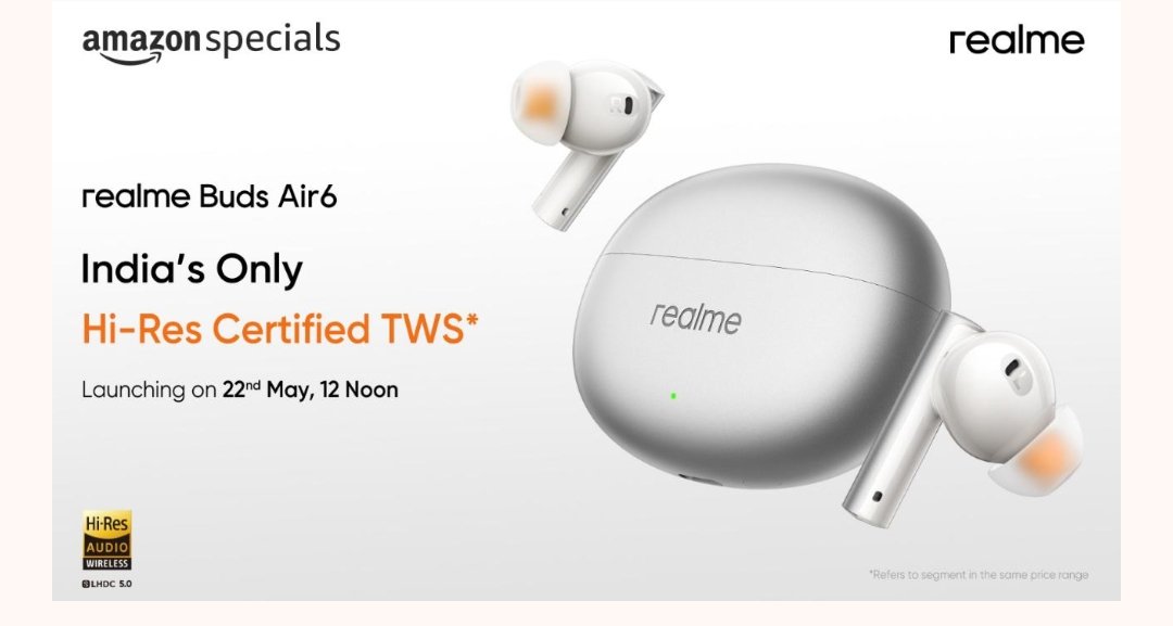 realme Buds Air 6  Launching along with realme GT 6T on 22nd May.
Hope for the reasonable price launch. 😹

#realme #realmeBudsAir6 #AmazonSpecials