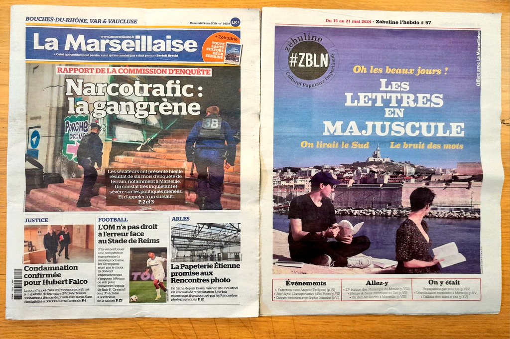 C'est mercredi ! Avec La Marseillaise @JournalZebuline est offert : 16 pages pour tout savoir de l'actualité culturelle de la région 🤩🗞 Au total 2 journaux, 48 pages d'actu pour seulement 1€50 en kiosque !
