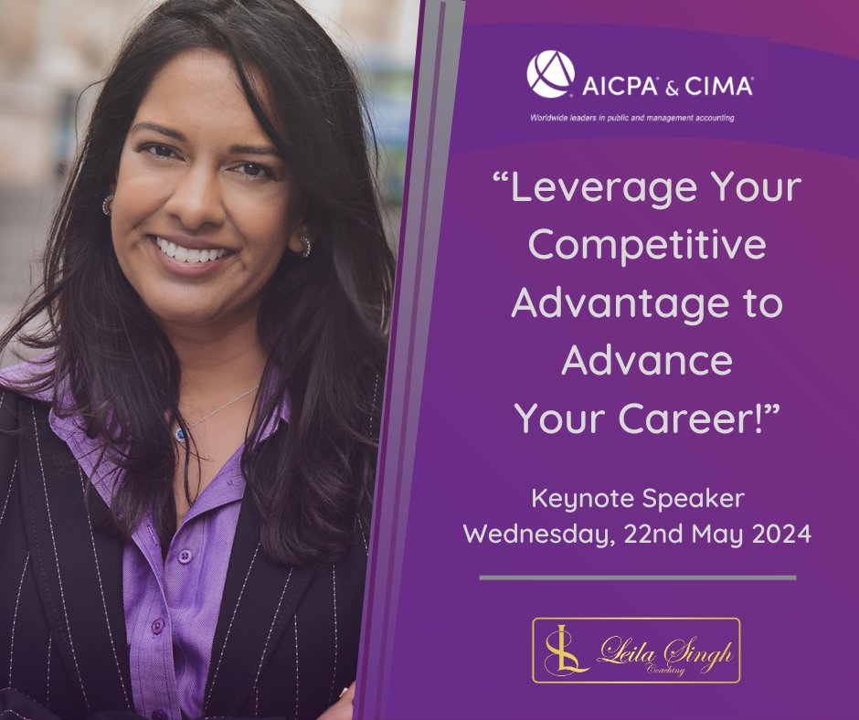 Excited to be invited back yet again to encourage and inspire #CIMA and #AICPA professionals to accelerate their career and step into leadership

Join me on this upcoming webinar - link in the comments to register!

#careerstrategy #careerprogression #leadershipdevelopment