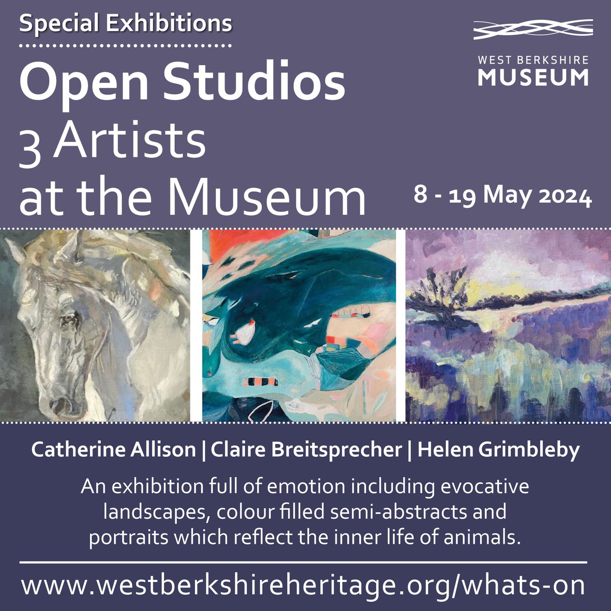 Drop in to see a wonderful #exhibition by the '3 Artists at the Museum' - Catherine Allison, Claire Breitsprecher and Helen Grimbleby #openstudios West Berkshire and North Hampshire @OS_WBNH