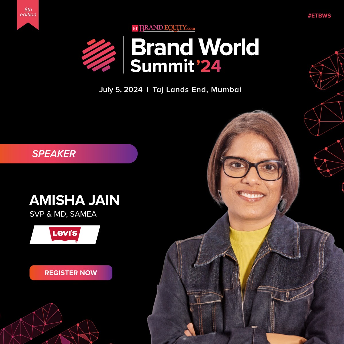 We're delighted to announce Amisha Jain, Senior Vice President and Managing Director of SAMEA at Levi Strauss & Co., as one of our distinguished speakers at #ETBWS!🔥

Link: bit.ly/3UyDorD

#BusinessWorldSummit #IndustryInsights #LeadershipForum #BusinessInnovation
