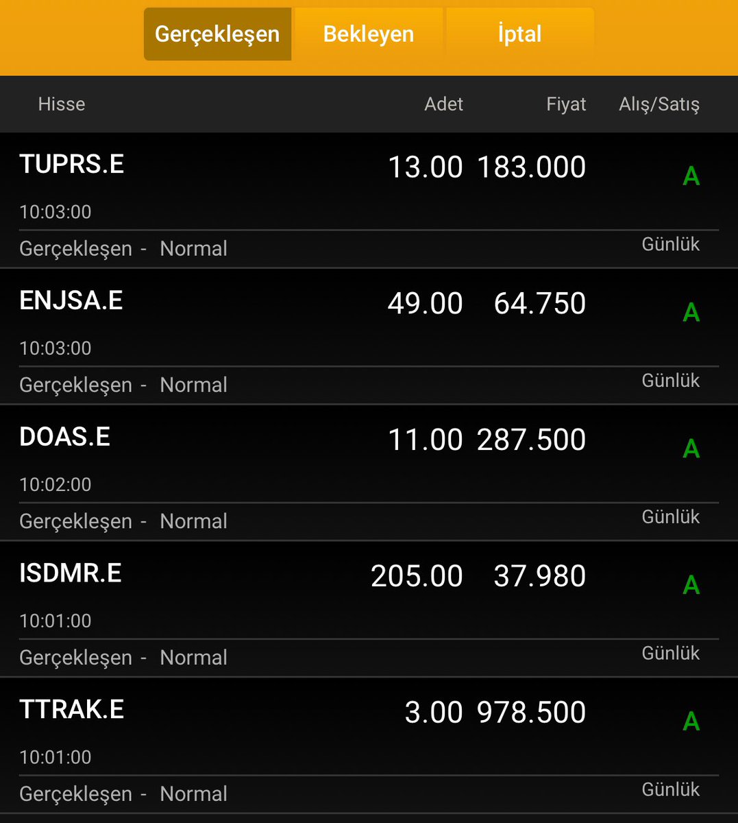 Bugun #temettü emekliliğime 🫵
205 adet  #isdmr 
13 adet #tuprs 
11 adet #doas 
49 adet #enjsa 
3 adet #ttrak 
#fon sepetime 🫵
2 adet #tı3 
335 adet #sas 
1200 adet #gsp 
722 adet #mac 
503 adet #tte 
36 adet #yas 
33 adet #aya 
Ekledim…Yol uzun heyecan yüksek 🫶 #temettü