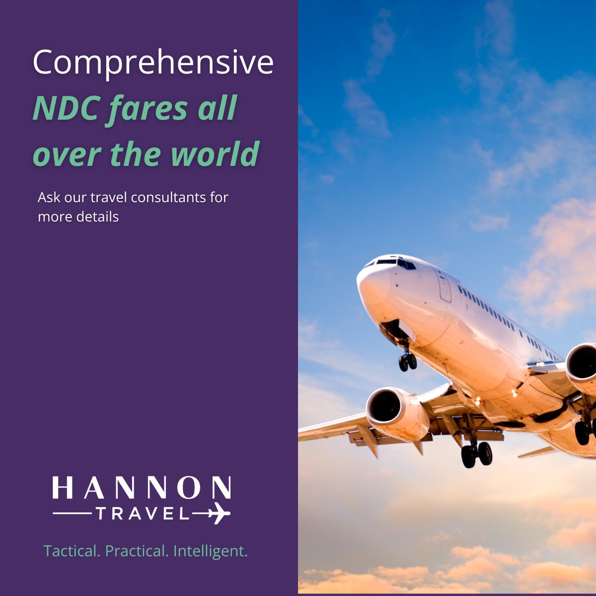 🛫 We offer comprehensive NDC fares all over the globe. Book via our Online Booking Tool or direct with our expert travel consultants, the choice is yours! Keen to hear more? Reach out to the team at info@hannontravel.com or call us direct at + 353 46 907 5852.