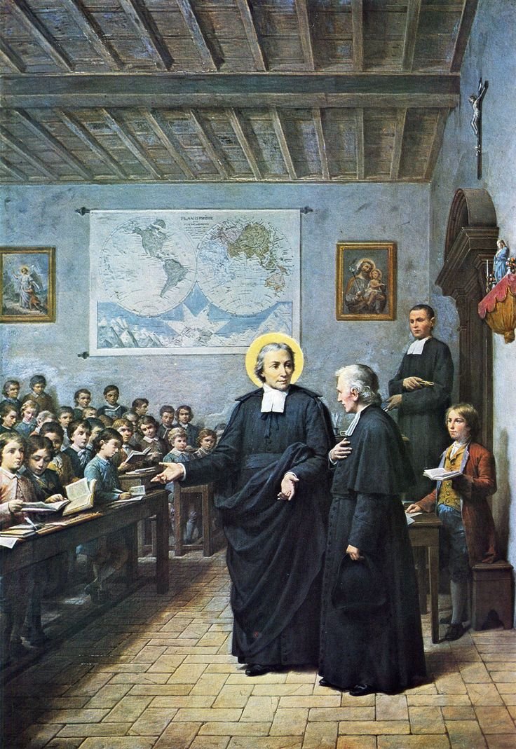 May 15. ST. JOHN BAPTIST DE LA SALLE, Confessor Because of his virtue, his gentle nature and the keenness of his mind, St. John was a general favorite. His love for young people inspired him to found the congregation of the Brothers of the Christian Schools. 1/2