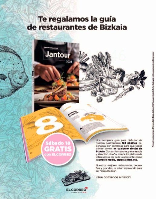 Este sábado 'Jantour 2024', la más completa guía de restauración de Bizkaia para degustar de la mejor gastronomía #ElCorreo #dóndecomer #gastronomía #restaurantes #jan #jatetxeak #restaurants