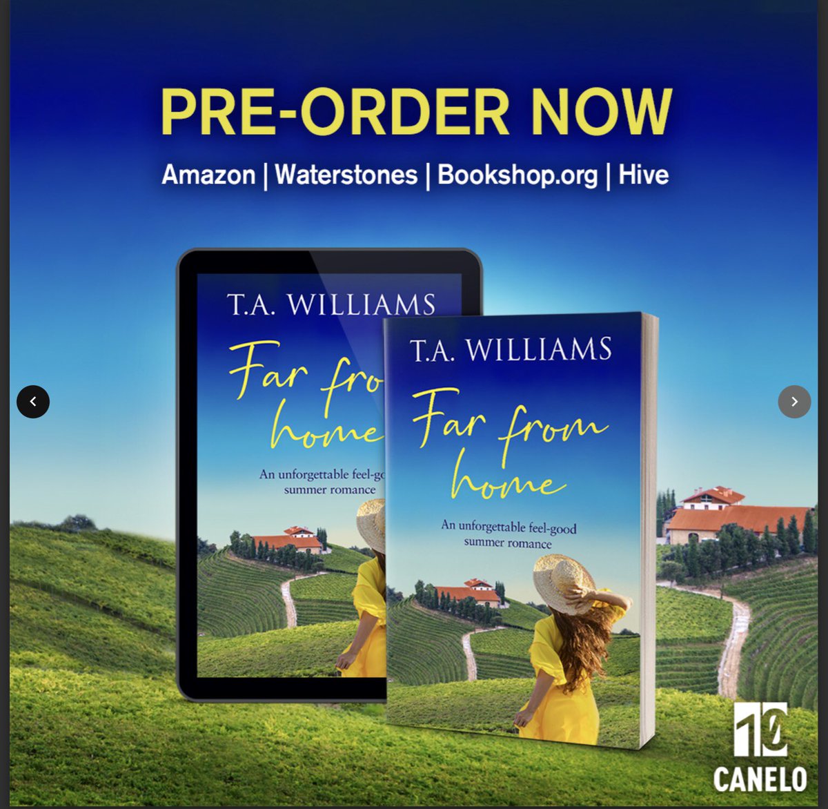 Only one week to wait! Another one of my #romancebooks @canelo_co Amy discovers a sleepy village in Tuscany, an unexpected legacy, and finds herself reassessing her whole life. A romance in the Italian sunshine - black Labrador guaranteed. mybook.to/WilliamsFarFro…
