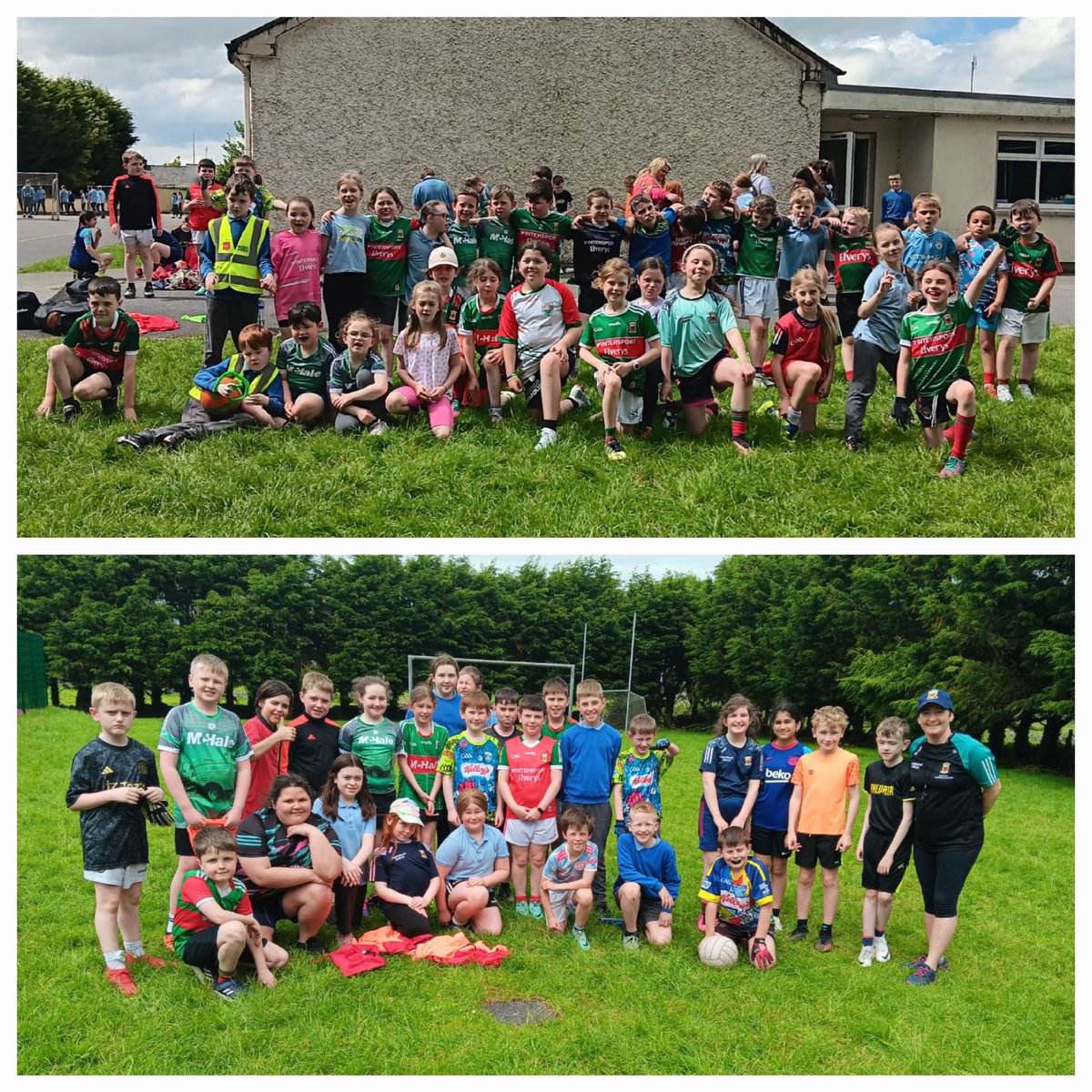 #mayogaa @MayoGAACoaching skill development & fundamentals in Kilmaine Ns today with @MayoGAA development officer @DBFahy @ConnachtGAA @billymacn