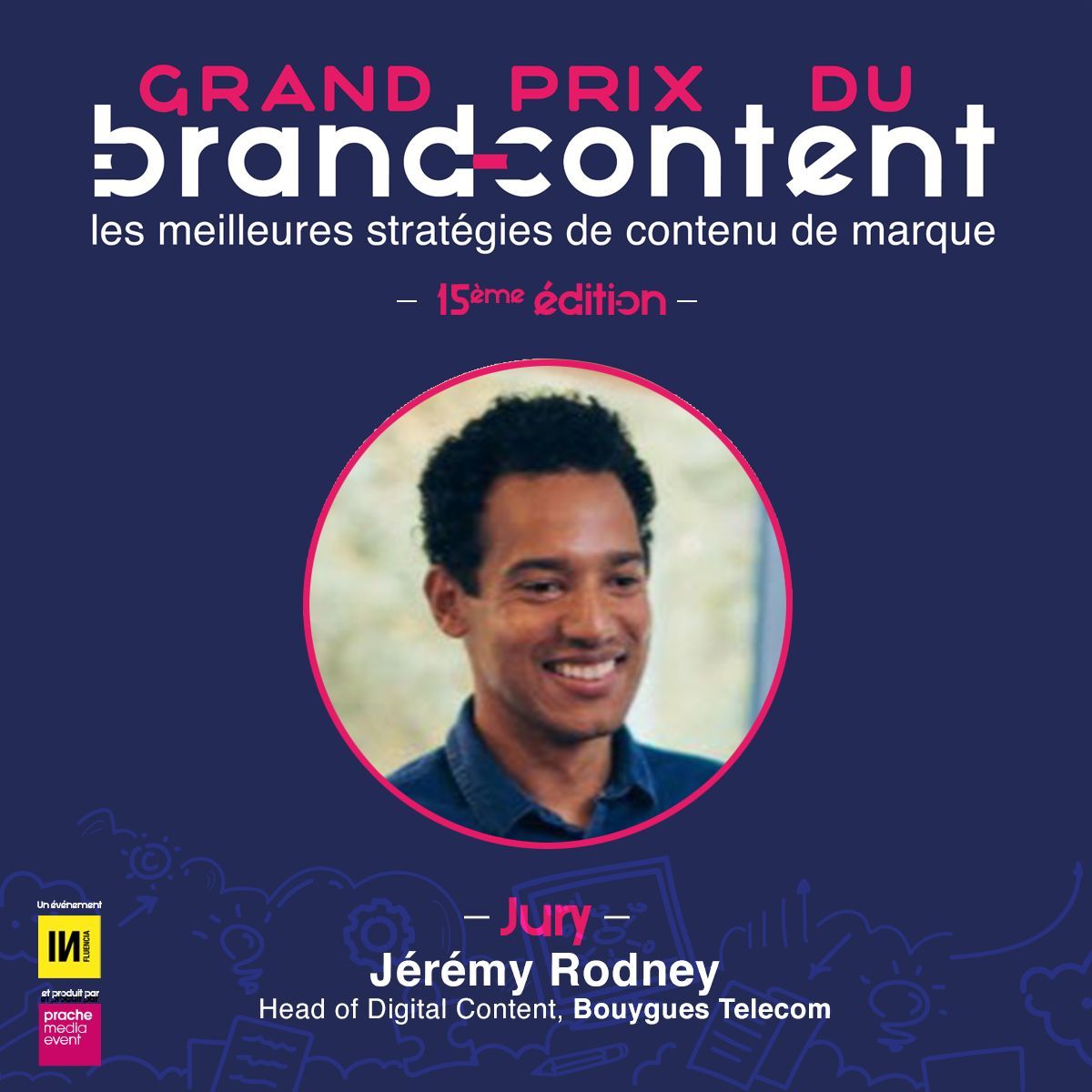 🔵 @jeremyr, Head of Digital Content de @bouyguestelecom, fait partie du jury du #GPBrandContent24 ! Candidatez jusqu'au 17 mai : grandprixdubrandcontent.com/candidature/