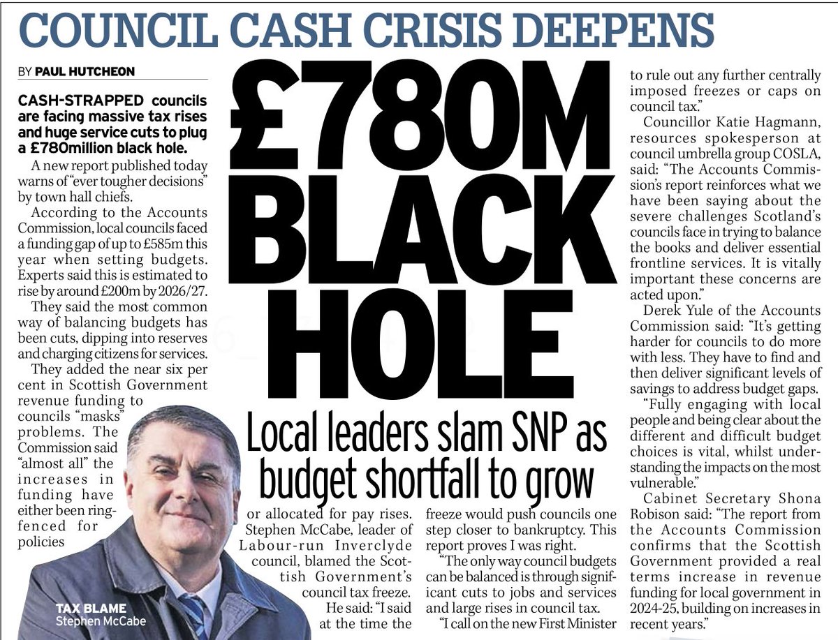 Remember when the SNP were boasting about a council tax freeze? What they never told us was that council services would have to be cut to the bone to pay for it.