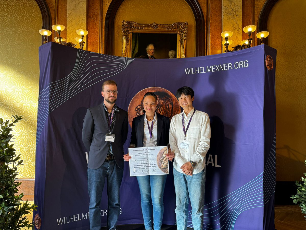 Yesterday, part of the team attended the Exner Lectures in Vienna. They presented their recent publications, and Christine was awarded the Pioneering Milestone Award in the category 'PhD/Postdoc' for her work onlinelibrary.wiley.com/doi/abs/10.100…
Congrats, Christine!
