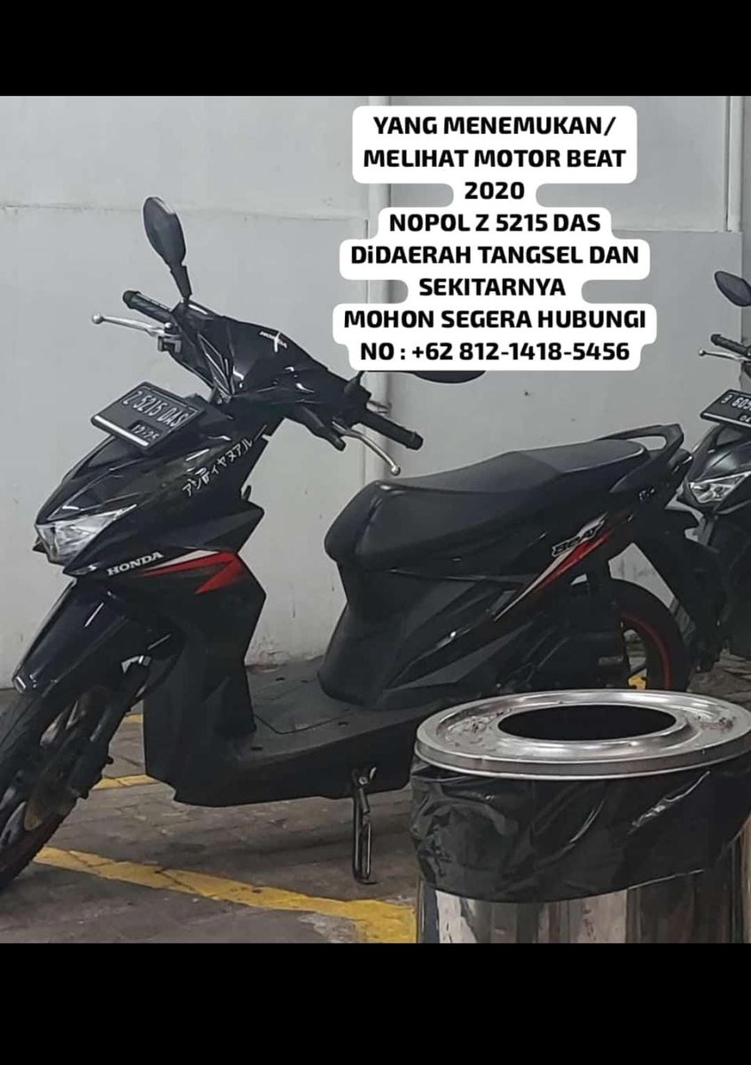 Temen-temen tolong bantu retweet yaa, ini motor adekku semalem ilang di kostannya 😔 makasih sebelumnya 🙏🏻