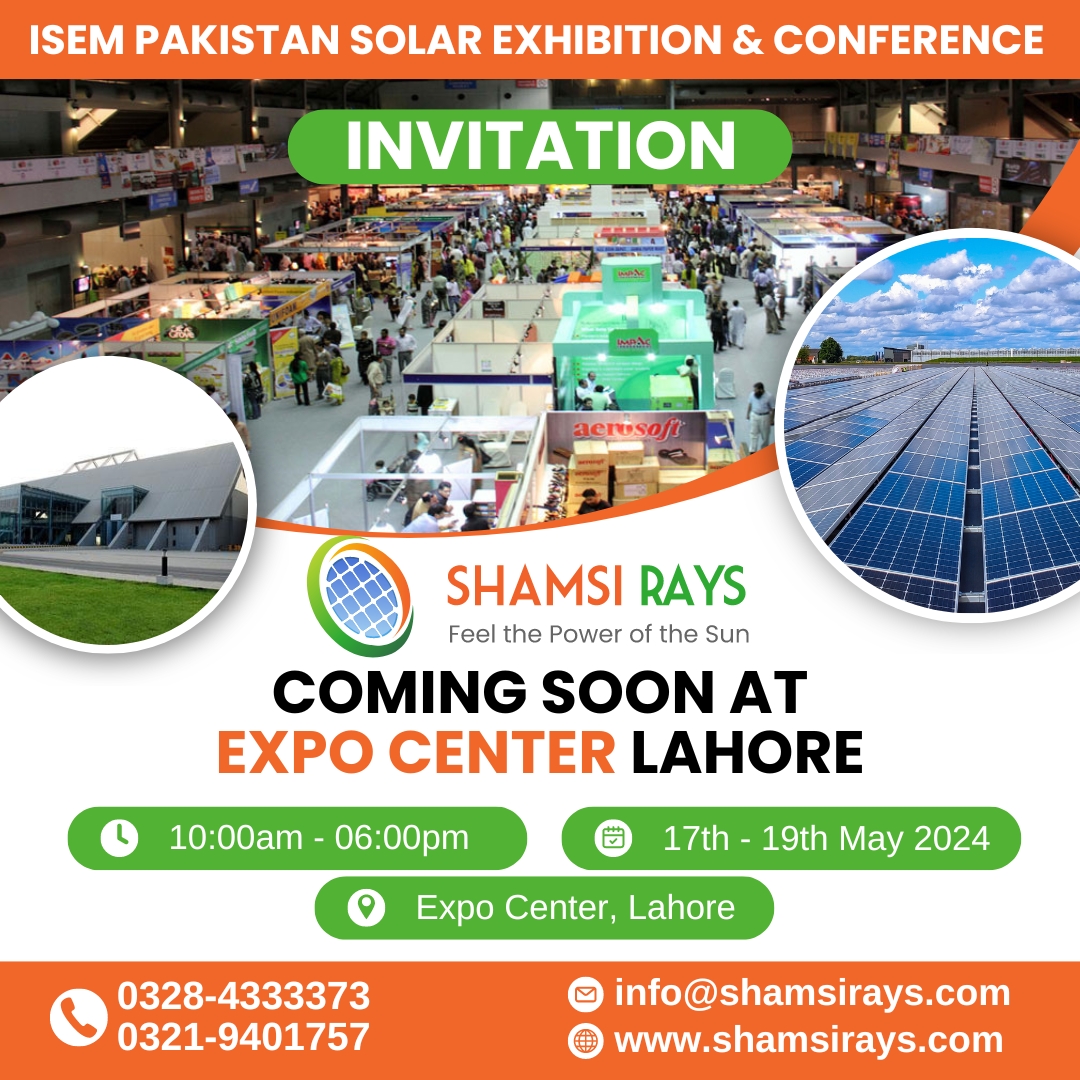 ShamsiRays's tweet image. Save the date!
Shamsi Rays warmly invites you to the ISEM Pakistan Solar Exhibition &amp;amp; Conference at Expo Centre Lahore. Let's come together to exchange ideas.
See you soon! ☀️

𝐂𝐚𝐥𝐥 𝐮𝐬: +92 328-4333373
𝐂𝐚𝐥𝐥 𝐮𝐬: +92-3219401757

#ISEMPakistan #SolarProgress #ShamsiRays