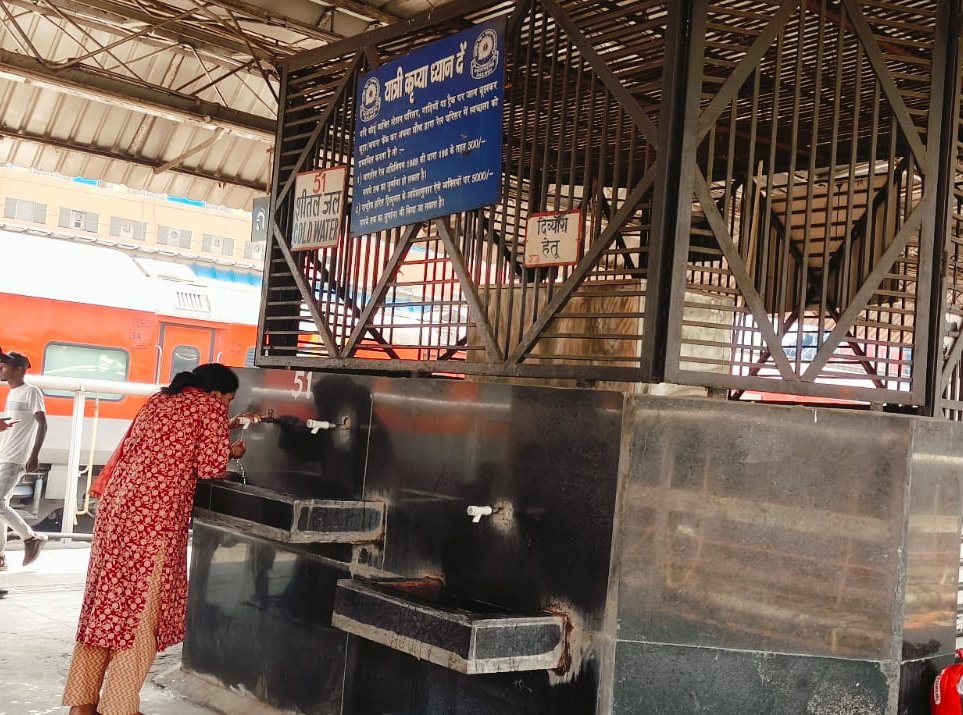 During the ongoing summer rush adequate availability of drinking water is being ensured at water coolers and water booths and availability of packaged drinking water at stalls of New Delhi railway station. #SummerSpecial
