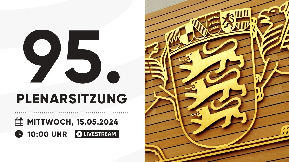 Um 10:00 Uhr 🕘 beginnt die 95. Plenarsitzung 🔔 im Landtag von Baden-Württemberg. 👉 Hier geht's zum Livestream: fcld.ly/livestream 📃 Zur Tagesordnung: fcld.ly/plenarsitzung95 /Team LandtagBW