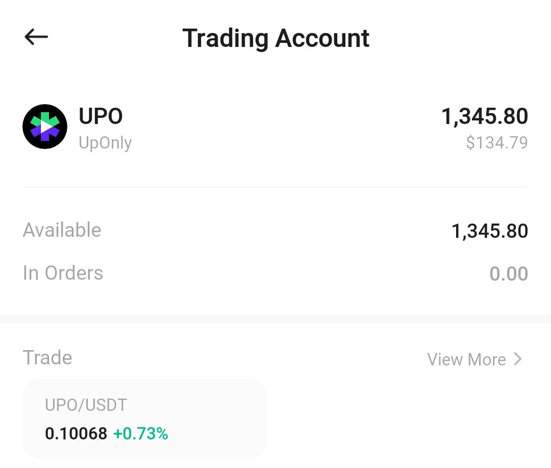 💠 ADDED MORE
💠 @UpOnlyOfficial

I have decided to add 1345 $UPO to my long term hold getting my bag to 34 k coins!

I believe when the RWA hype or the GameFi hype will explode, then Up Only is set to explode in both as they provide huge value for both! 

Let's go:)