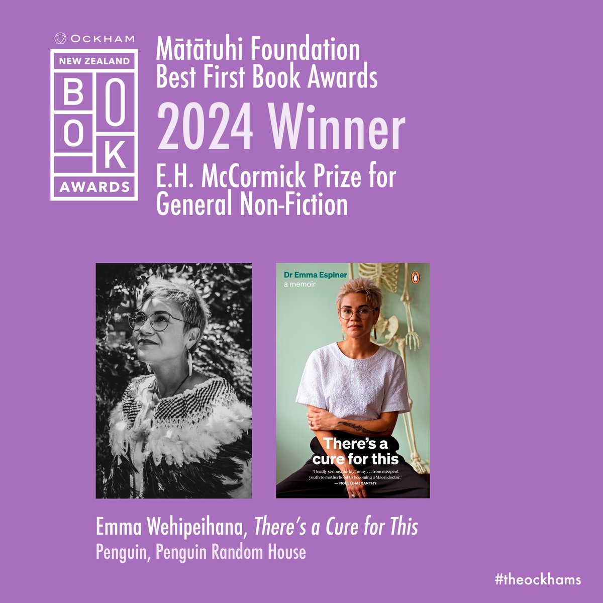 Ockham NZ Book Awards (@theockhams) on Twitter photo Congratulations to <a href="/MatatuhiF/">MÄtÄtuhi Foundation</a> Best First Book General Non-Fiction winner Emma Wehipeihana! <a href="/PenguinBooks_NZ/">Penguin Books NZ</a> Congratulations to <a href="/MatatuhiF/">MÄtÄtuhi Foundation</a> Best First Book General Non-Fiction winner Emma Wehipeihana! <a href="/PenguinBooks_NZ/">Penguin Books NZ</a>