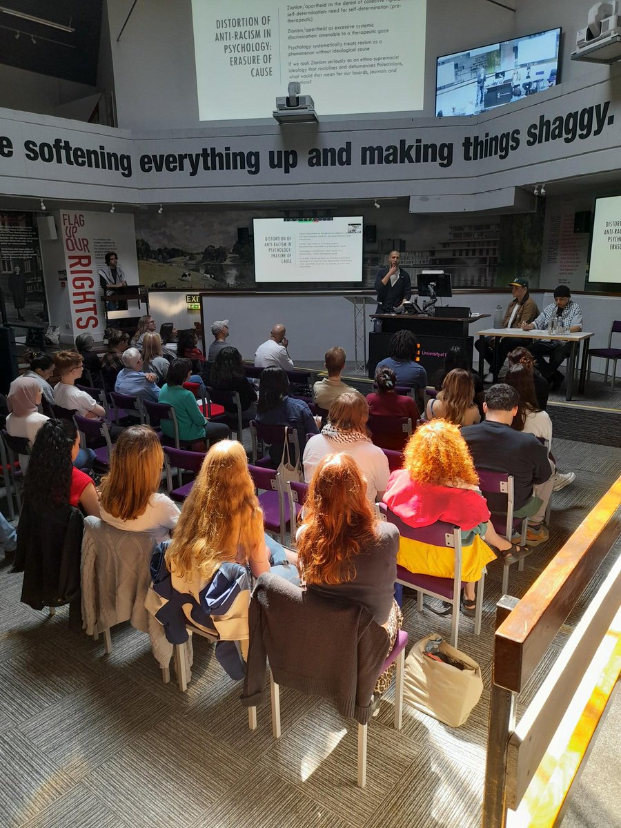 A full house for our important student-led workshop, From Occupation to Liberation: Decolonising Palestine. Co-supported by the Dept. & @artexchange. We are proud of the student organizing team led by our 3rd year UG student @safiyyaahhhh! @WeareCRESI @ciscUoE @UoECrim @MigEssex
