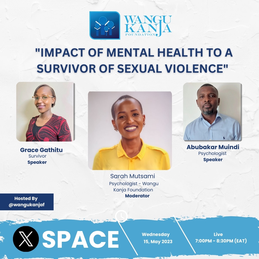 May being a #MentalHealthAwarenessMonth, What is the impact of mental health to a survivor of sexual violence? The importance of mental health support for survivors of sexual violence cannot be overstated. Make sure to join our X Space, set a reminder x.com/i/spaces/1lPJq…