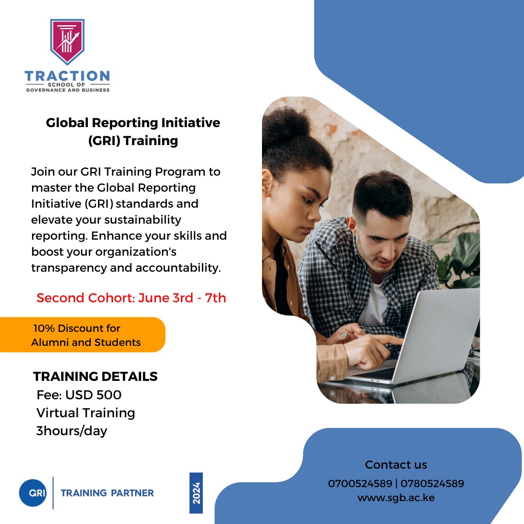 Traction_sgb's tweet photo. 📷 Calling all students and alumni! Don't miss out on an exclusive opportunity to enhance your skills with GRI training. Register now and enjoy a special 10% discount. Register here: https://t.co/PVORI4wxSi.
#gritraining #careergrowth #ExclusiveDiscounts #sustainabilit https://t.co/Y8vxspaIM9