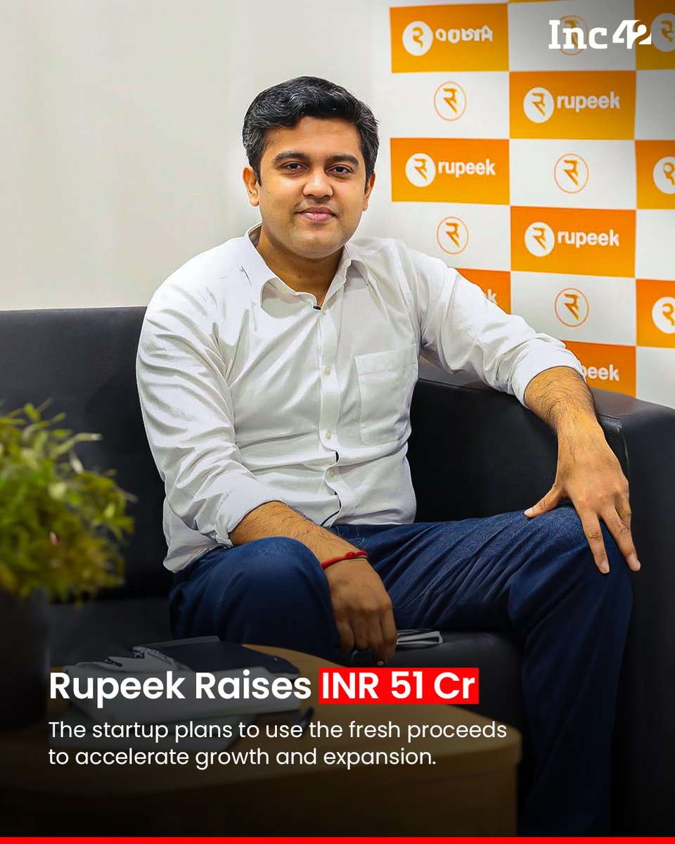 Rupeek has raised INR 51 Cr in a down round from 360 One Large Value Fund (formerly IIFL Wealth Management) and BlackSoil 👇

The fresh capital was raised at a third of the startup’s last estimated $600 Mn valuation in 2022. As per Inc42 analysis, the latest round pegged Rupeek