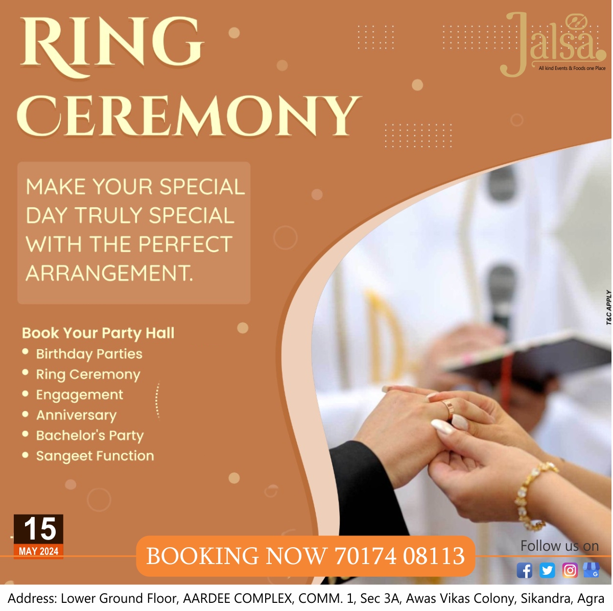 RestaurantJalsa's tweet photo. You can book us for :
📷 Wedding Ceremony
📷 Nikah Ceremony
📷 Haldi Ceremony
📷 Engagement
📷 Birthday Party
📷 Kitty Party
📷 Anniversary celebration
📷 Reception
📷 Seminar
📷 Conference meeting
📷 Events
📷 Baby Shower
and much more 📷📷
Gathering Pax 250 to 300 https://t.co/NQfWRBk6VC