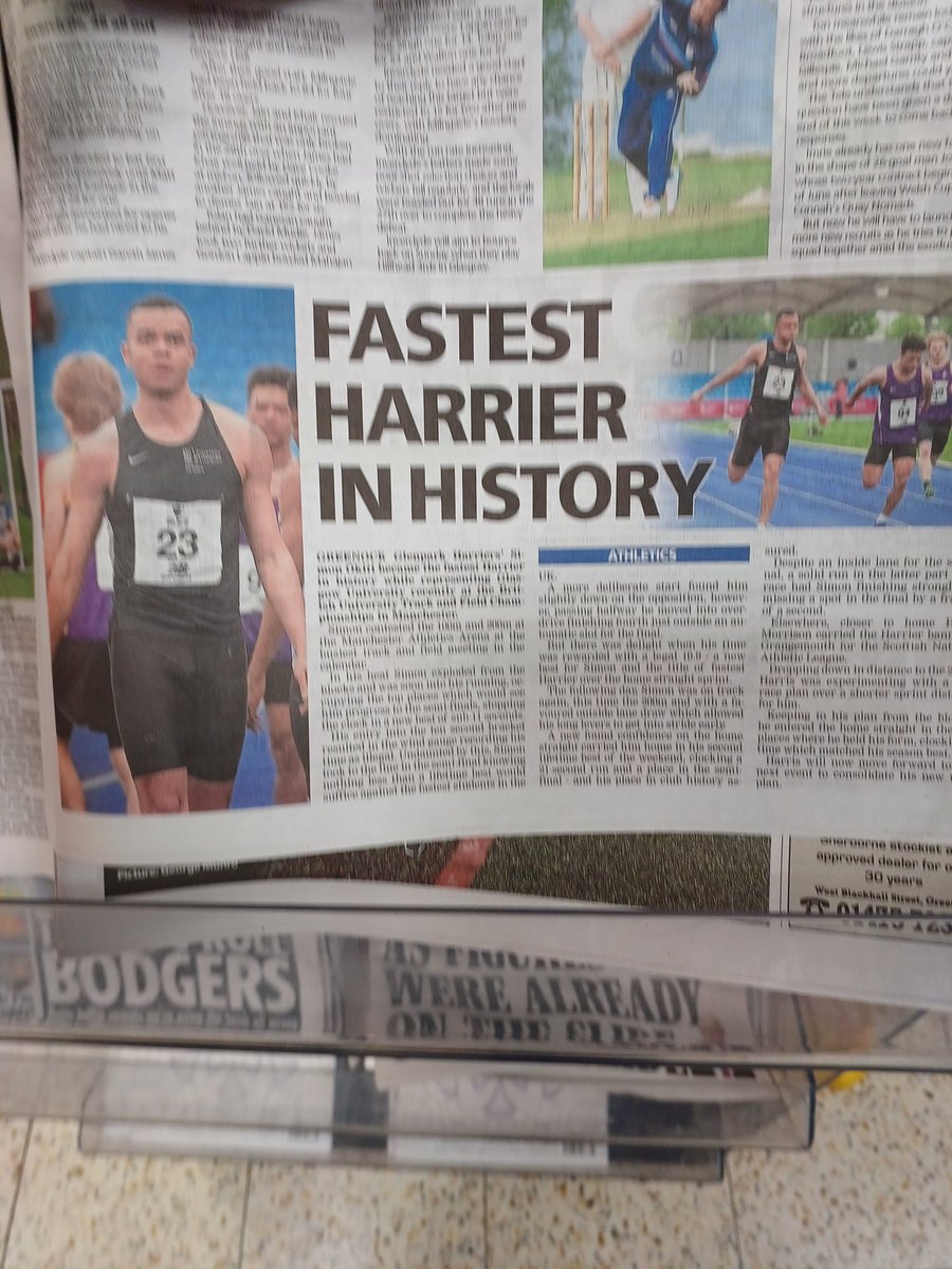 Shout out to Simon @GGHarriers in @greenocktele, becoming our fastest athlete, while @BUCSsport En Avant @ActiveSchoolsIC @AndyMcCall87 @alikat50 @SALDevelopment
